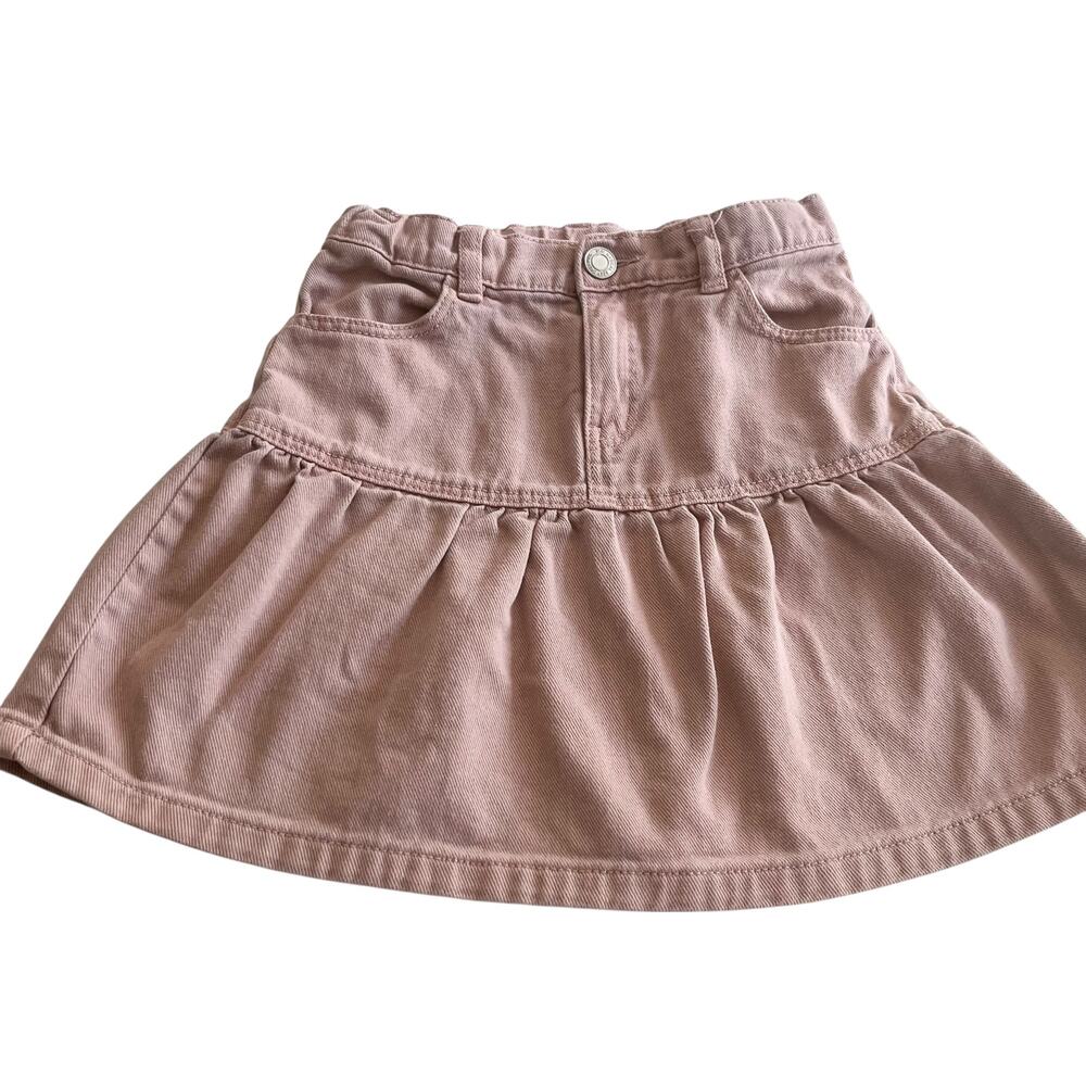 H&M Girls Pink Denim Skirt Casual Comfy size 6